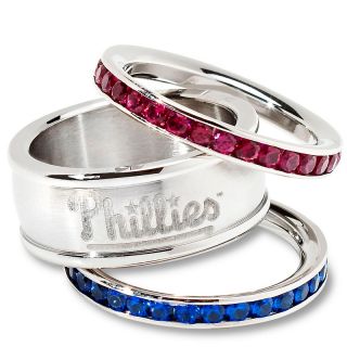 Philadelphia Phillies MLB Ladies Crystal Stacked Rings at