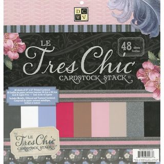  Cuts With A View Le Tres Chic 12 x 12 Solid Paper Stack   48 Sheets