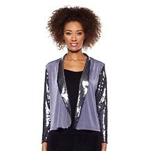 96 $ 49 90 slinky brand 3 4 sleeve duster jacket with drape front $ 49