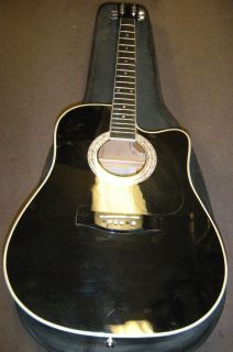 Esteban Limited Edition Midnight Steel Acoustic Electric Guitar w Case