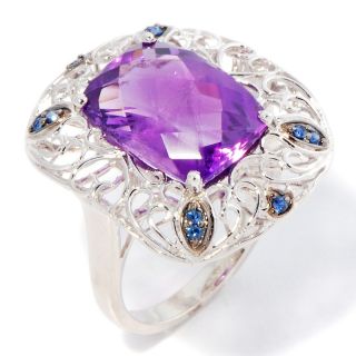 47ct amethyst and sapphire sterling silver ring rating 24 $ 24 47 s