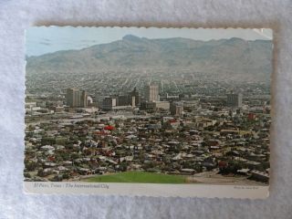 vc411) El Paso Texas   The International City Postcard