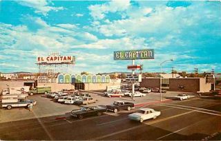 NV, Reno, Nevada, EL Capitan Lodge, 1950s Cars, Dexter Press 56180