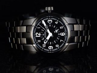  Mens Eagle Pilot Swiss Made ETA 2893 Automatic Black Watch