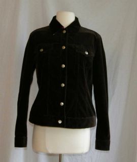 womens Emilio Pucci brown velvet cord jacket coat 10 medium M