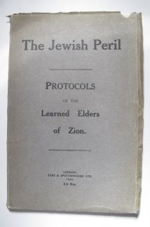 1920 protocols elders of zion jewish peril 1st ed