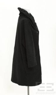 Etoile Isabel Marant Black Canvas Cotton Gathered Collar Jacket Size 2