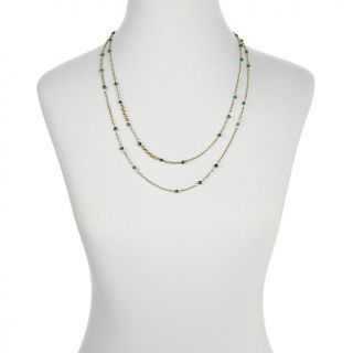  by Amanda Sterett Gemstone and Chain 52 Goldtone Necklace
