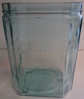 Delco Exide Ironclad Battery Glass Jar Light Blue Green Aqua Vtg
