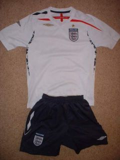 England Football Soccer Uniform Shirt Jersey Shorts 32