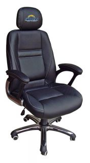  Chargers NFL Head Coach Black Leather Executive Office Chair