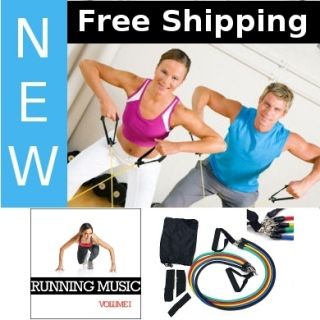 Exercise Equipment Resistance Bands / CD / Workout Timer Mix