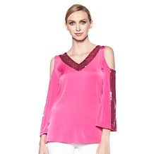 slinky brand cold shoulder tunic with sequin trim $ 24 95 $ 59 90