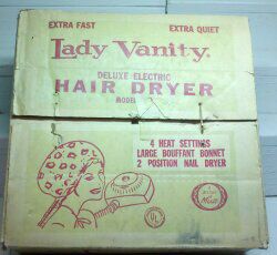 Vintage Lady Vanity Deluxe Electric Hair Dryer Model HD2 in Original