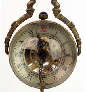 Work precise eximious brass mechanism ball watch clock /chain