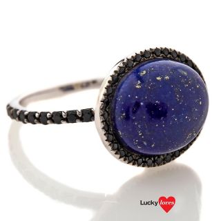  black spinel and gemstone sterling silver ring rating 58 $ 109 90