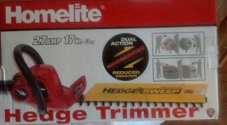 HOMELITE EXTENDED REACH HEDGE TRIMMER 17 INCH 2 7 AMP NEW IN BOX