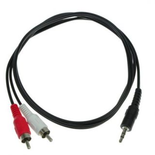  to 2 RCA Male Audio Extension Cable 1 8 Stereo Jack Dual RCA
