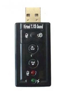 USB 2 0 External Sound Card 7 Channel Surround Sound