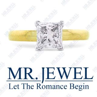 25 Ct Certified G SI Princess Diamond Engagement Ring