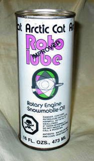 Arctic Cat Roto Lube rotary engine snowmobile oil 16 oz can metal can