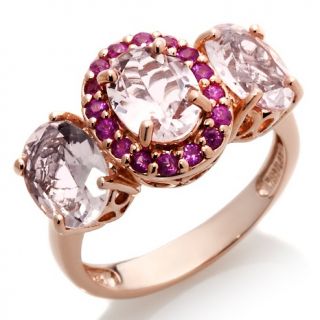 Jewelry Rings Gemstone 3.28ct Pink Morganite and Pink Sapphire