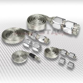 Stainless Braided Engine Vacuum Fuel Heater Oil Line Dress Up Hose