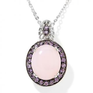  opal and amethyst sterling silver pendant with 18 chain rating 1 $ 74