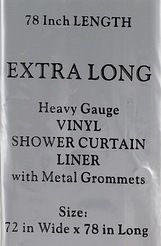 Extra Long Vinyl Shower Curtain Liner 78 Long Super Clear Color Brand