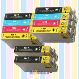 10 Pack 126 Ink for Epson Workforce 545 645 840 845 60 High Capacity