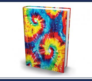 Tye Tie Dye Print Stretch Fabric Book Sox Cover Standard Swirl NEW