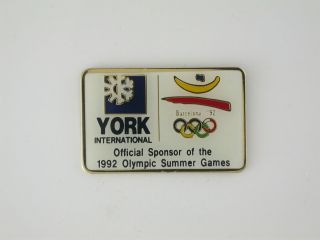 1992 Barcelona Olympics Sponsor York International Corp Logos Rings
