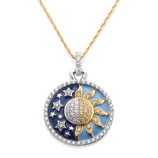 Victoria Wieck 1.26ct Absolute™ Sun and Moon Pendant and 18 Chain