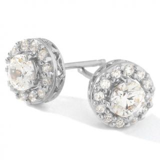 94ct Absolute™ Occasions by Christine Lloyd Round Pavé Frame Stud