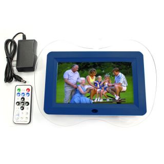 Blue 7 inch Apple Shaped LCD Digital Photo Picture Frame with 2GB Free