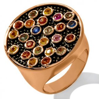 Jewelry Rings Fashion Sima K 1.51ct Colors of Sapphire Rosetone