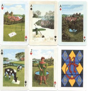 Mediaeval Themed Design Playing Cards Dutch Artist 1998