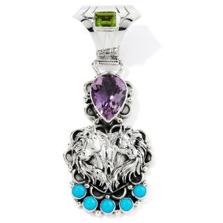  multigemstone horse sterling silver pendant rating 3 $ 299 90 or