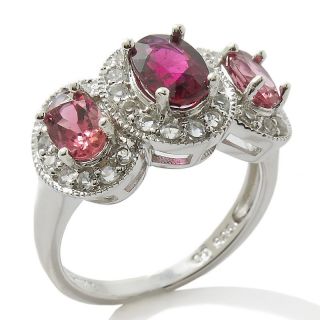 Jewelry Rings Gemstone 2.21ct Rubellite and Gemstone Sterling