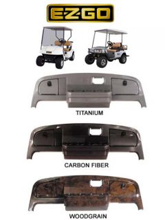 EZGO TXT Golf Cart Dash Cover Carbon Wood Titanium