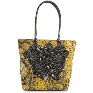 Frosting by Mary Norton Snake Embossed Leather Tote