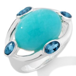 Sterling Silver ite and London Blue Topaz Ring