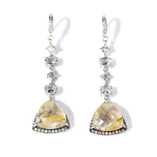 Yours by Loren Rutilated Quartz and Gemstone Sterling Silver Earrings