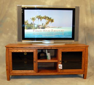  60" Golden Oak TV Entertainment Console