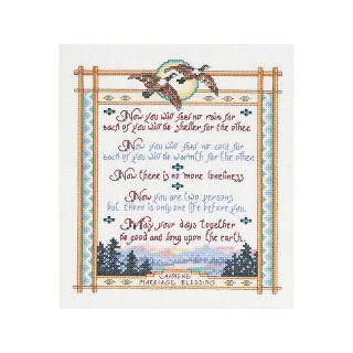 Apache Wedding Bless 14 Count Cross Stitch Kit   8 x 10in