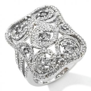 102 899 1 06ct diamond sterling silver contemporary ring rating 17 $