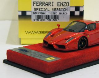 BBR 1 43 Ferrari Enzo Special F1 Red on Red Leather Base EDT 01 20
