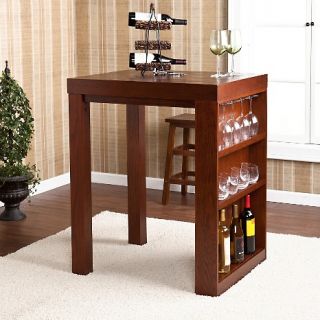 Nevada Espresso Bistro Table Desk with Shelf