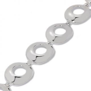 107 6247 sterling silver polished open round link 7 1 2 bracelet