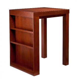 Nevada Espresso Bistro Table Desk with Shelf